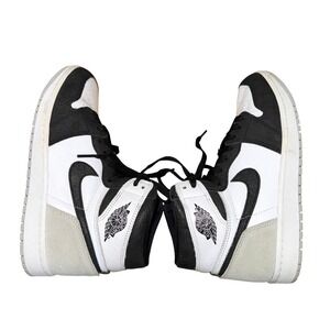 Nike Jordan 1 Retro High OG Mens 7.5 Pre-Owned‎ White/Black Shoes 555088-108